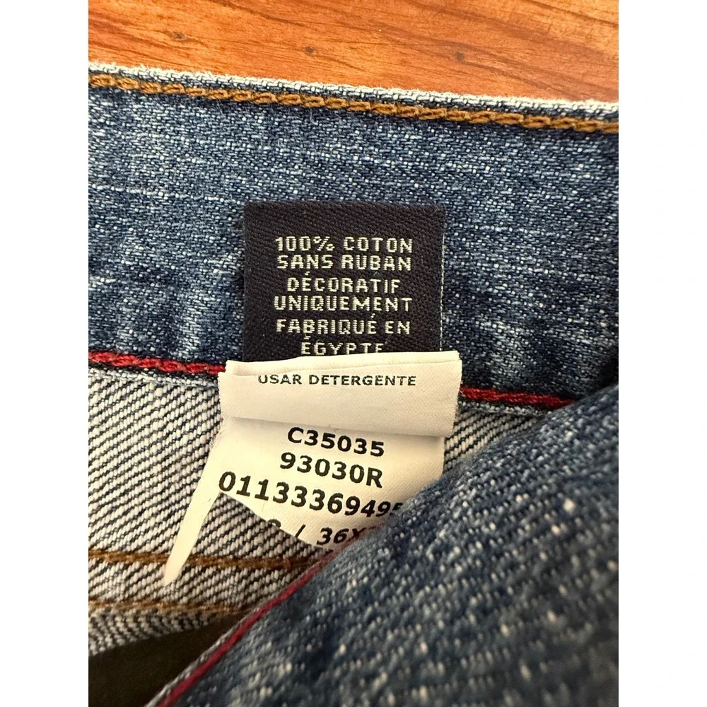 Chaps Denim Mens Straight Fit Blue Jeans Medium Wash 100% Cotton 36x30